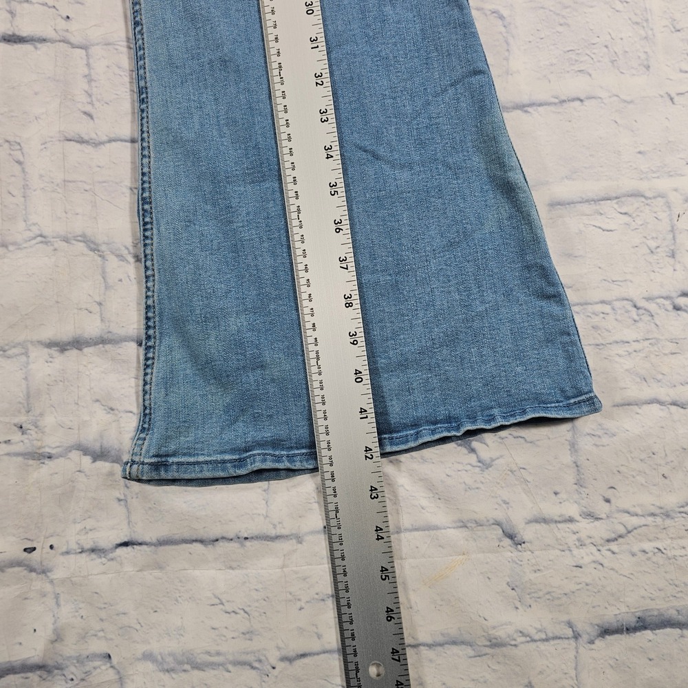 Hollister High Rise Vintage Flare Jeans Womens 33 Light Blue Stretch Denim - Picture 2 of 13